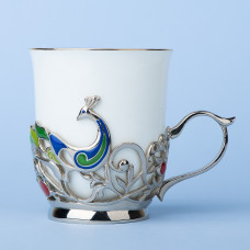 Чашка Павлин (никелирование)