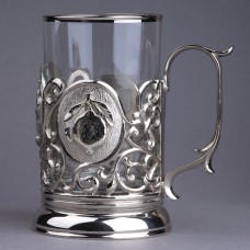 Подстаканник "Чай" (лимон) (никелирование) 
