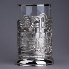 Подстаканник "Паровозы" (никелирование)